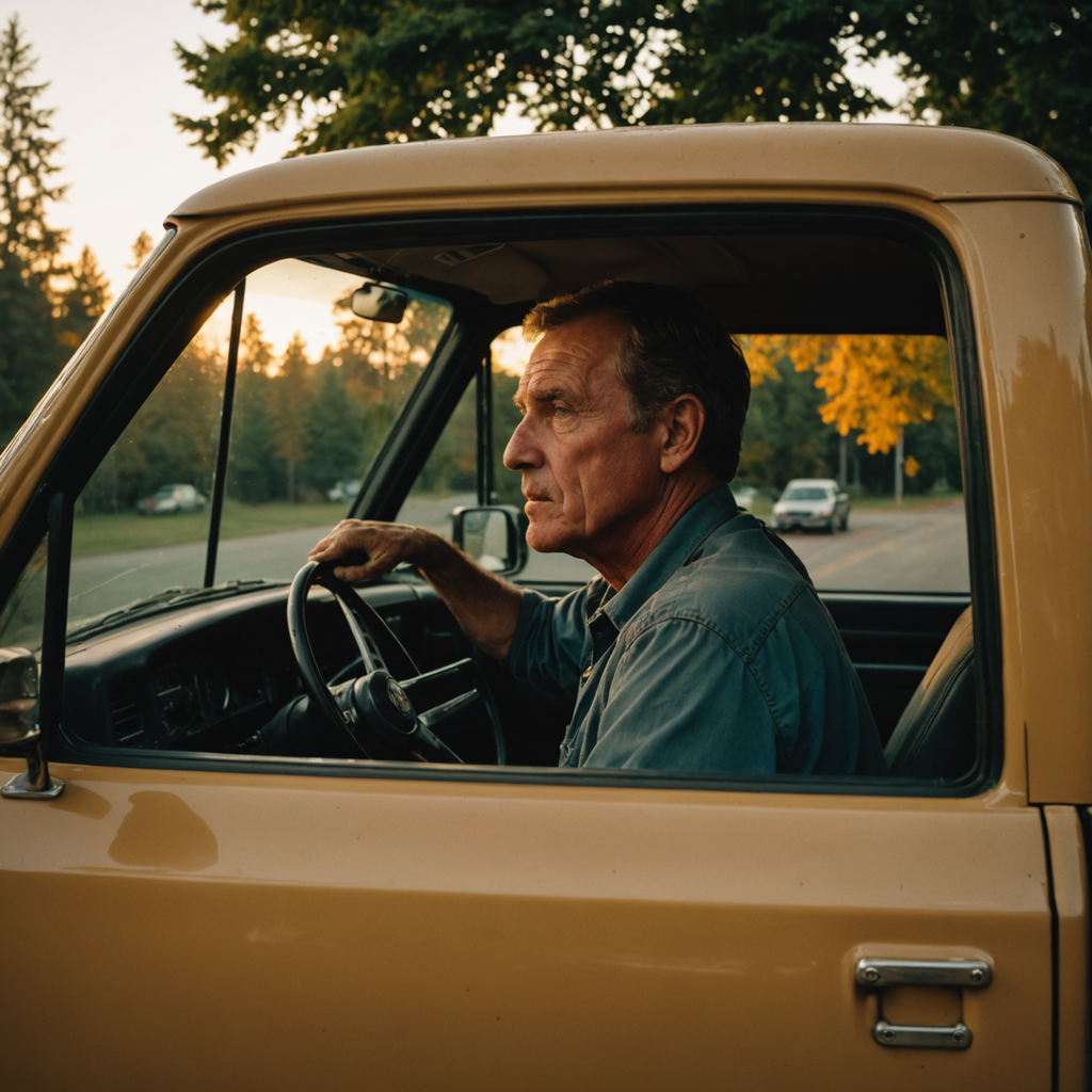 My Father, Backing the Truck Out of the Driveway